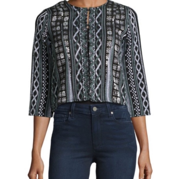 Make Offer Raga Embroidered Boho Jacket Medium - Picture 4 of 9